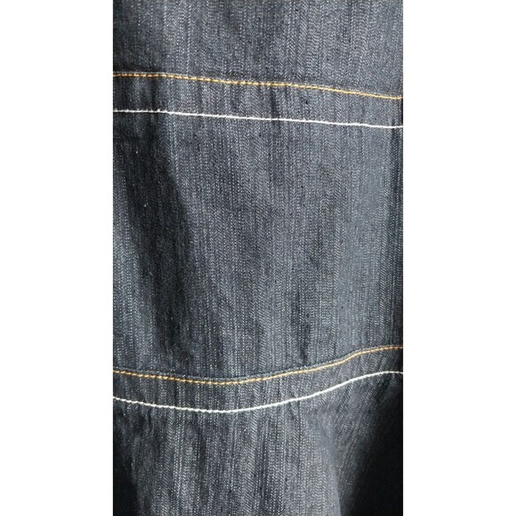 Dark Blue Denim Skirt Knee Length Flare Women's Size 16 Western Cowgirl Fall - Picture 5 of 9